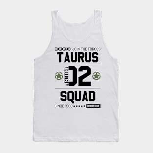 Zodiac Majesty Taurus Squad Black Tank Top